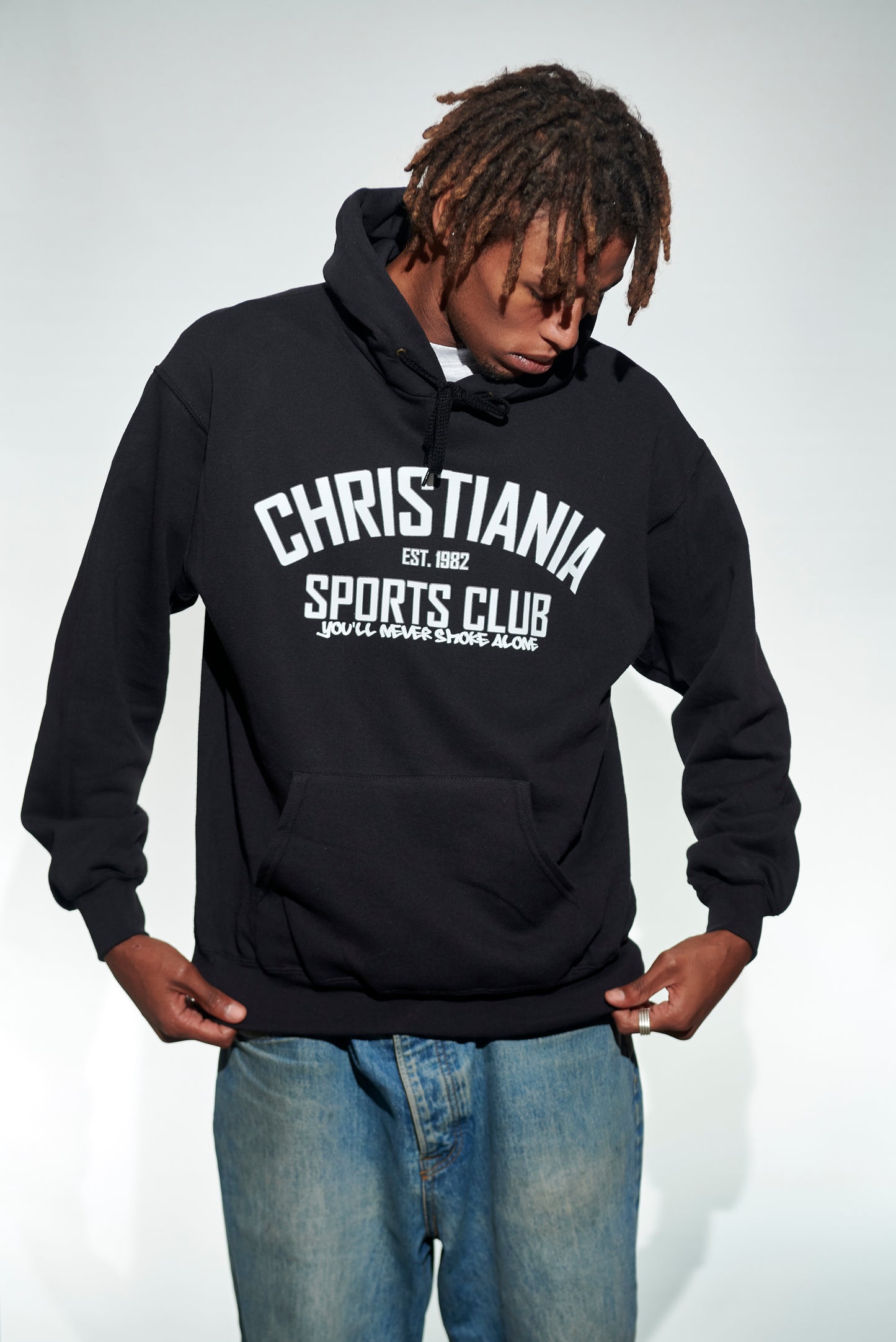 CSC Hoodie, White CSC YNSA logo