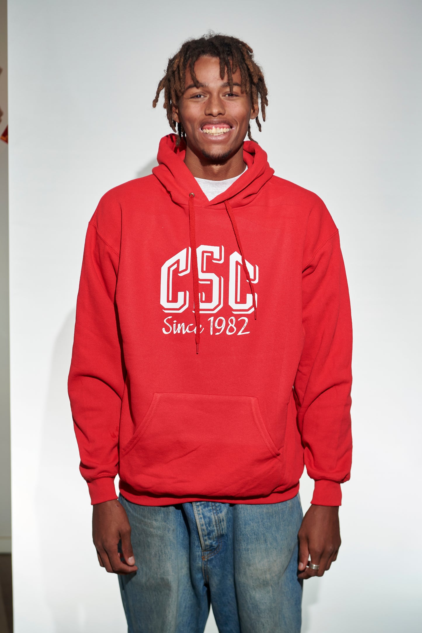 CSC Hoodie, Red and White Vintage Logo