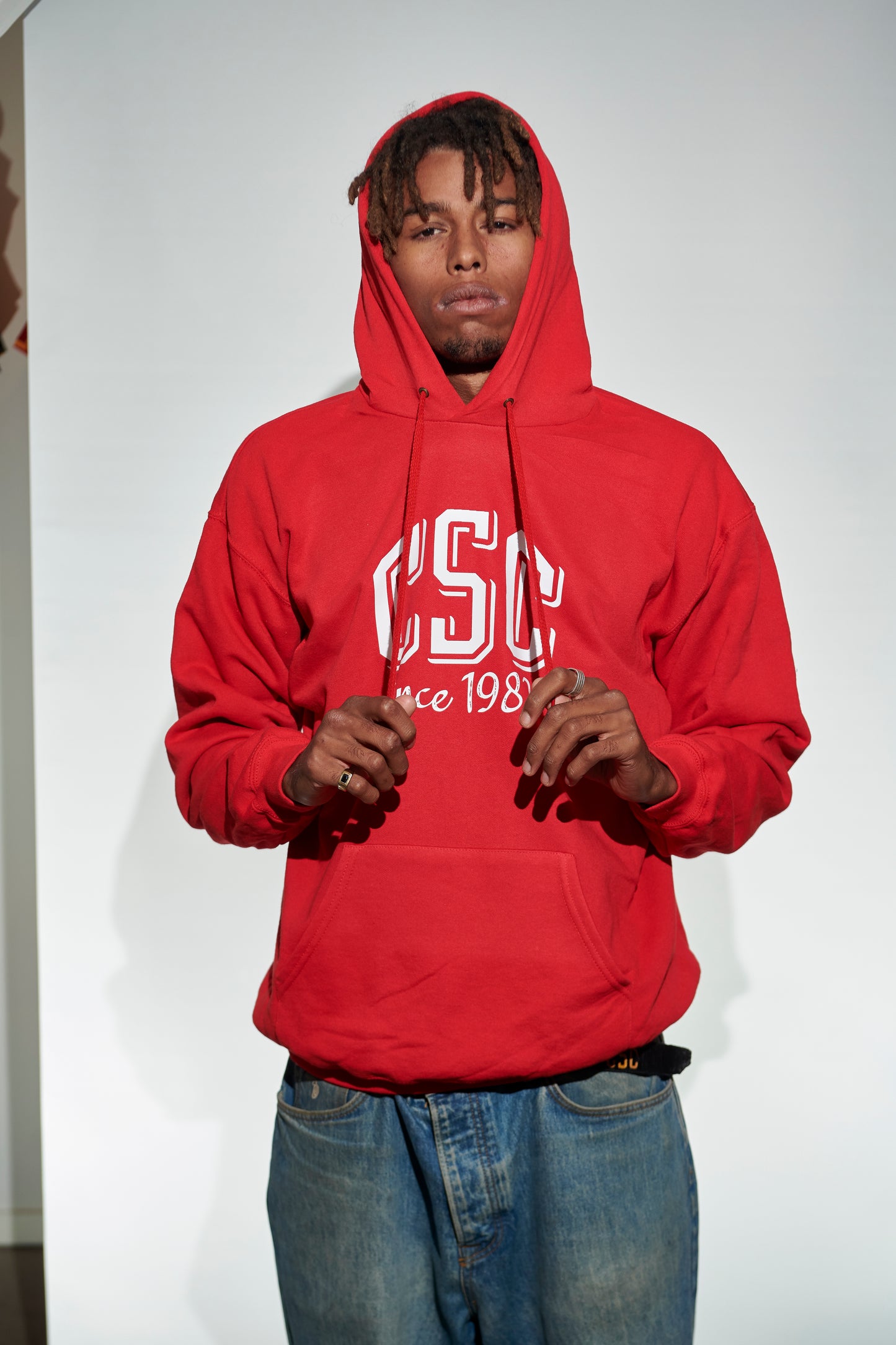 CSC Hoodie, Red and White Vintage Logo