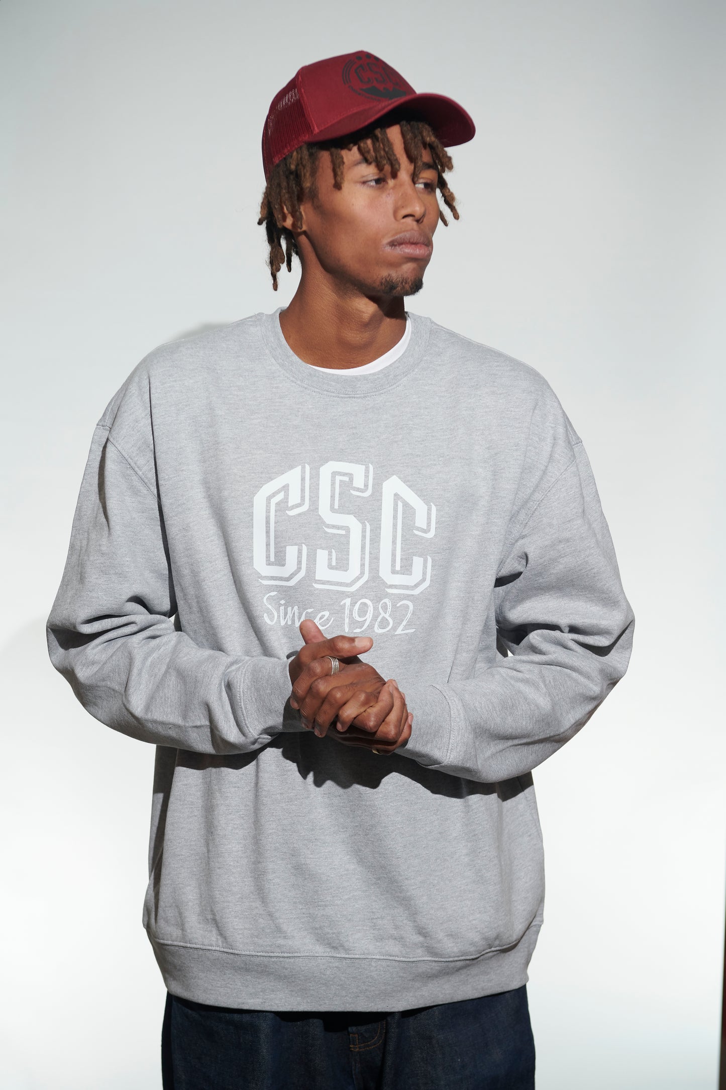 CSC Sweatshirt, Grey and White