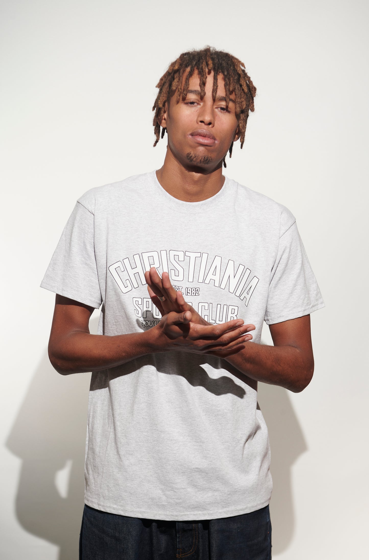 CSC tee, White on White YNSA Logo