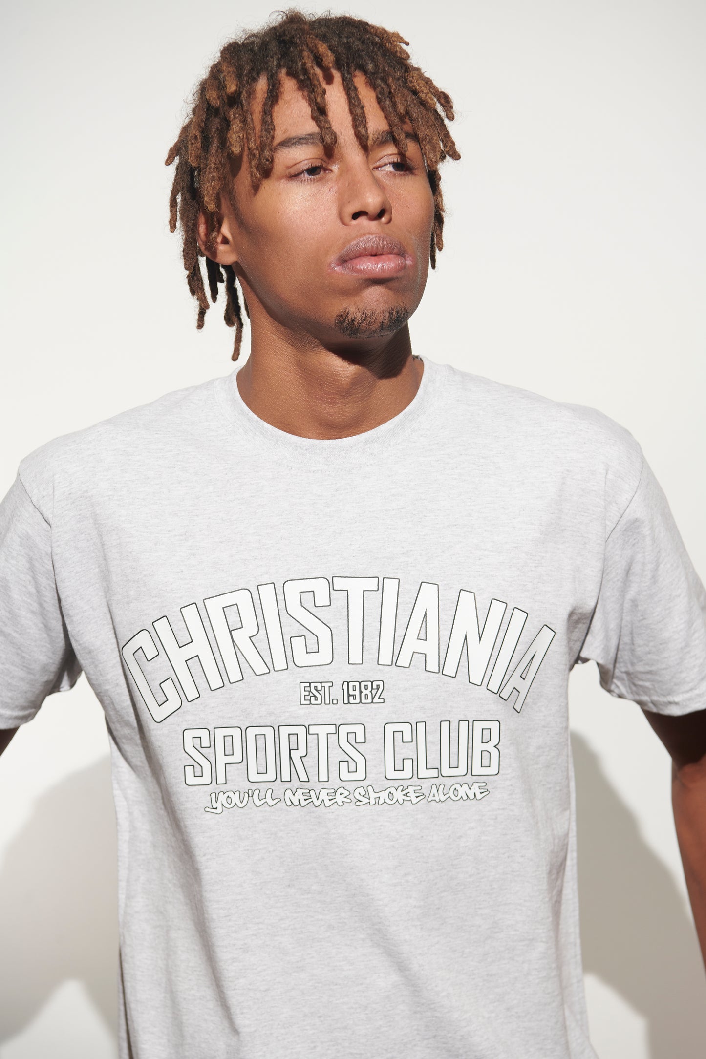 CSC tee, White on White YNSA Logo