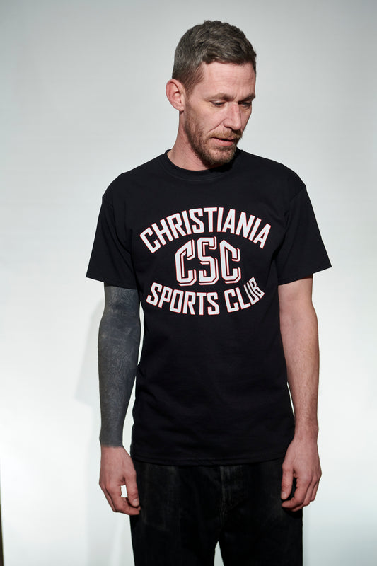 CSC Tee, White and Red Logo