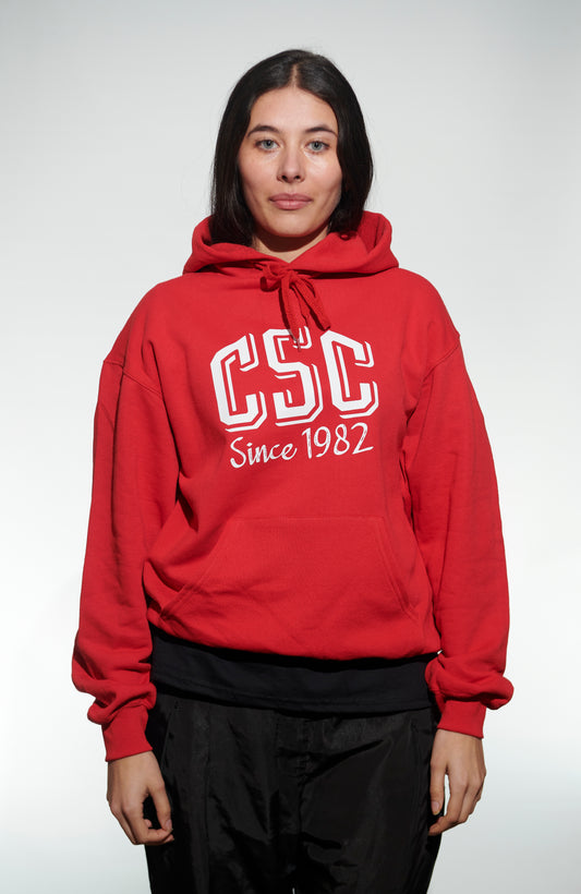 CSC Hoodie, Red and White Vintage Logo