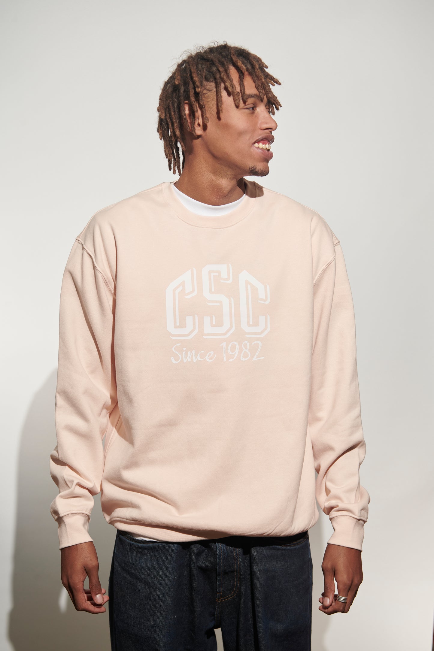 CSC Sweatshirt, Creamy pink and White
