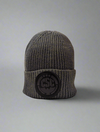 Christiania Black Logo Beanie, Dark Grey