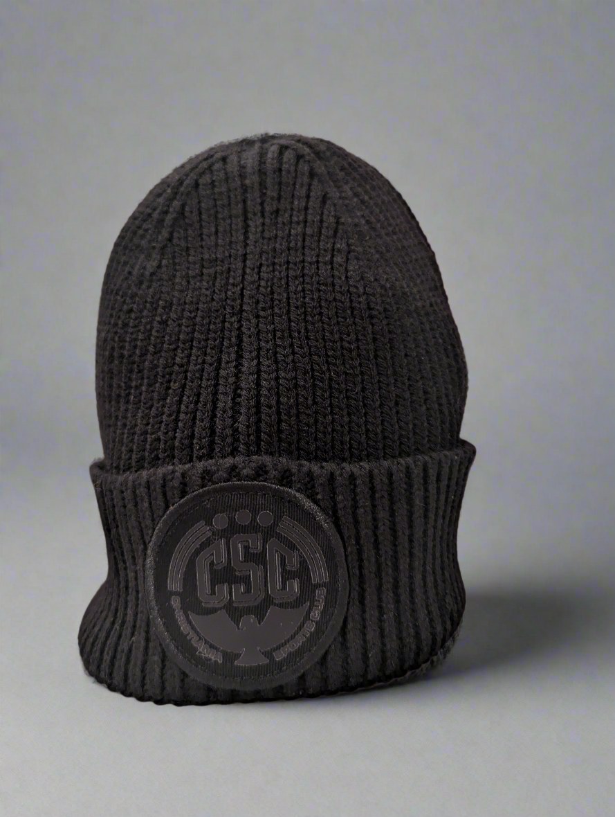 Christiania Black Logo Beanie, Black