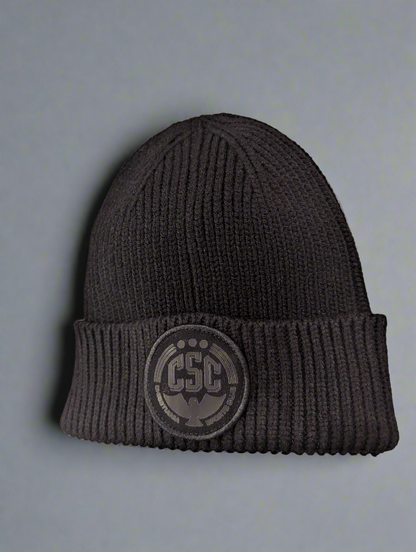 Christiania Black Logo Beanie, Black